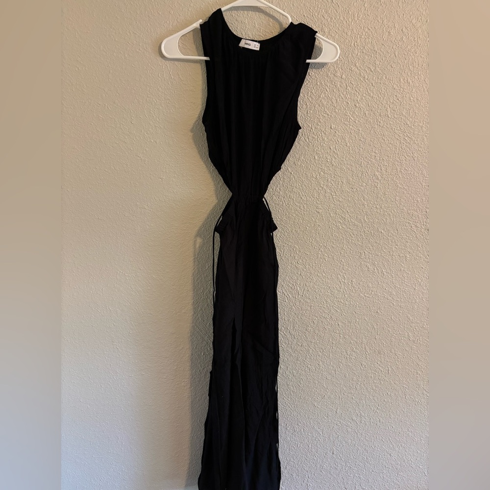 Mango Black Cutout Midi Dress - Picture 2 of 5